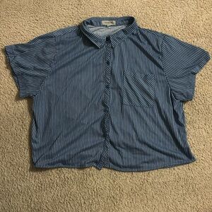 Cropped button up 1X